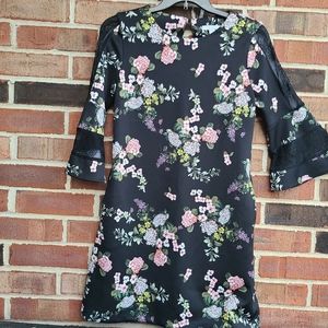 NY & Co Black Floral Dress